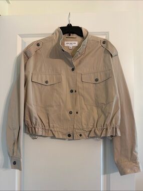 Marc New York Khaki Utility Jacket with Drawstring Hem